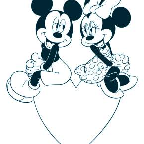 Раскраска Микки Маус