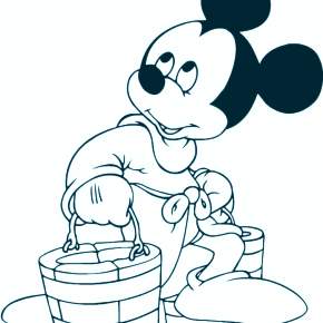 Раскраска Микки Маус