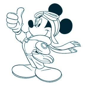 Раскраска Микки Маус