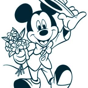 Раскраска Микки Маус