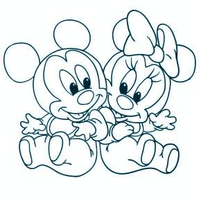 Раскраска Микки Маус
