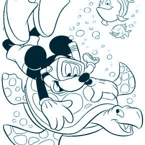 Раскраска Микки Маус