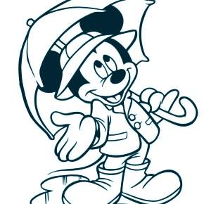 Раскраска Микки Маус