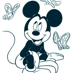 Раскраска Микки Маус