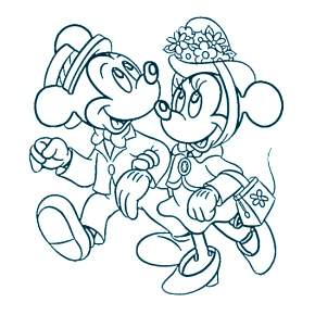 Раскраска Микки Маус