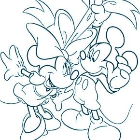 Раскраска Микки Маус