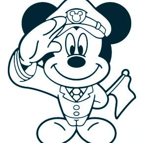 Раскраска Микки Маус