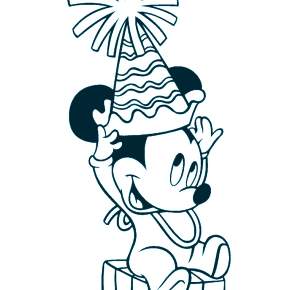 Раскраска Микки Маус