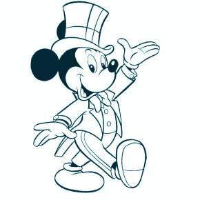 Раскраска Микки Маус