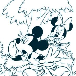 Раскраска Микки Маус