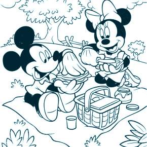 Раскраска Микки Маус