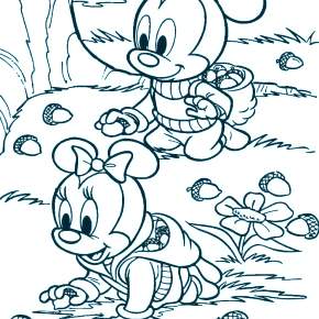 Раскраска Микки Маус