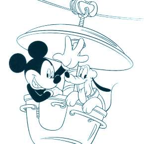 Раскраска Микки Маус