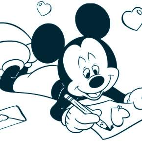 Раскраска Микки Маус