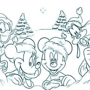 Раскраска Микки Маус