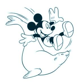 Раскраска Микки Маус