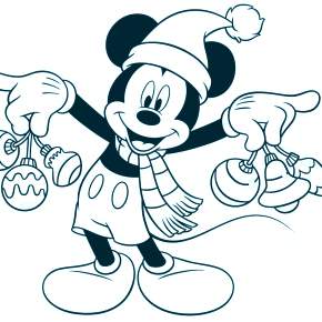 Раскраска Микки Маус