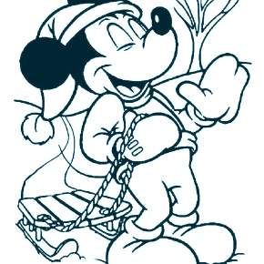 Раскраска Микки Маус