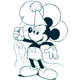 Раскраска Микки Маус