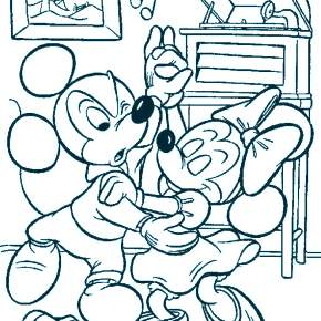 Раскраска Микки Маус