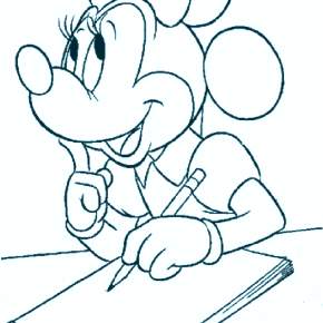 Раскраска Микки Маус