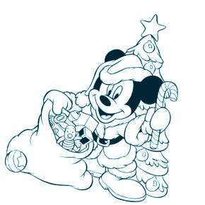 Раскраска Микки Маус