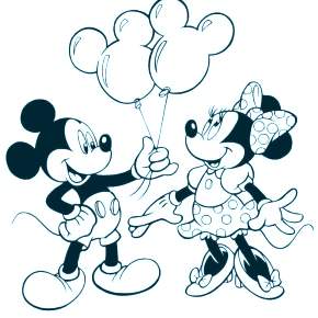 Раскраска Микки Маус