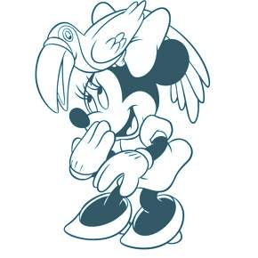 Раскраска Микки Маус