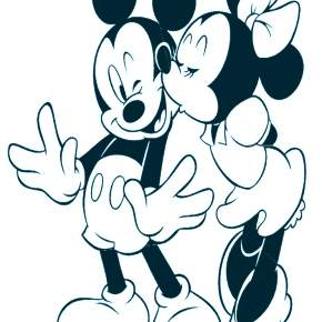 Раскраска Микки Маус