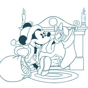 Раскраска Микки Маус