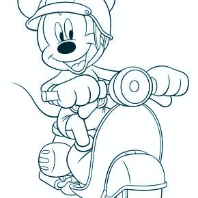 Раскраска Микки Маус