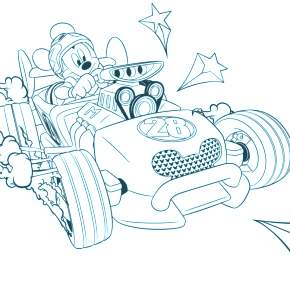 Раскраска Микки Маус