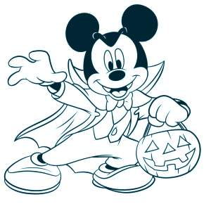 Раскраска Микки Маус