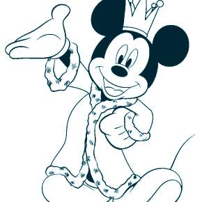 Раскраска Микки Маус