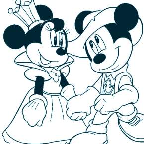 Раскраска Микки Маус