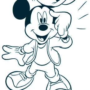 Раскраска Микки Маус
