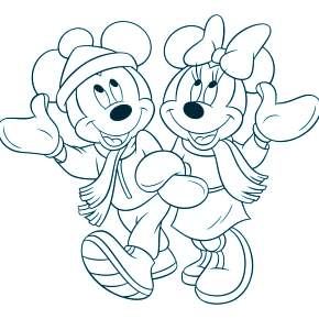 Раскраска Микки Маус