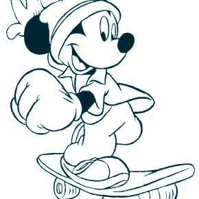 Раскраска Микки Маус