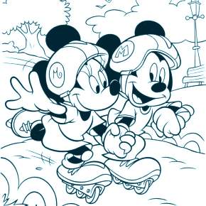 Раскраска Микки Маус