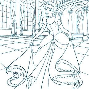 Раскраска Золушка