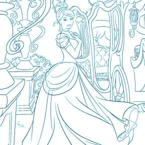 Раскраска Золушка
