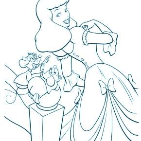 Раскраска Золушка