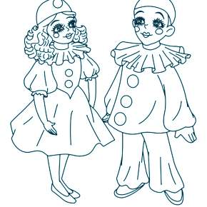 Раскраска Клоуны