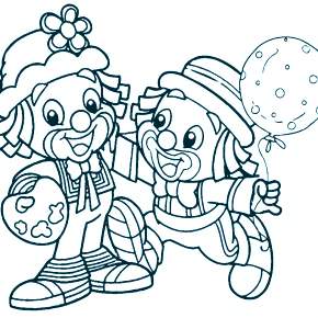 Раскраска Клоуны