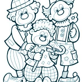 Раскраска Клоуны