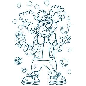 Раскраска Клоуны