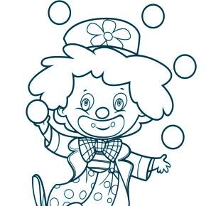 Раскраска Клоуны