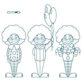 Раскраска Клоуны