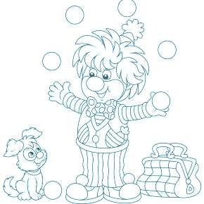 Раскраска Клоуны