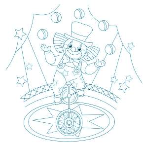 Раскраска Клоуны